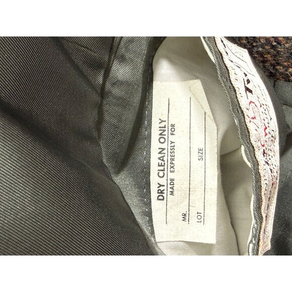 Vintage Harris Tweed Wool Sport Coat Blazer 2-Button Brown Blue Mens Size 38R/S? - Picture 14 of 16